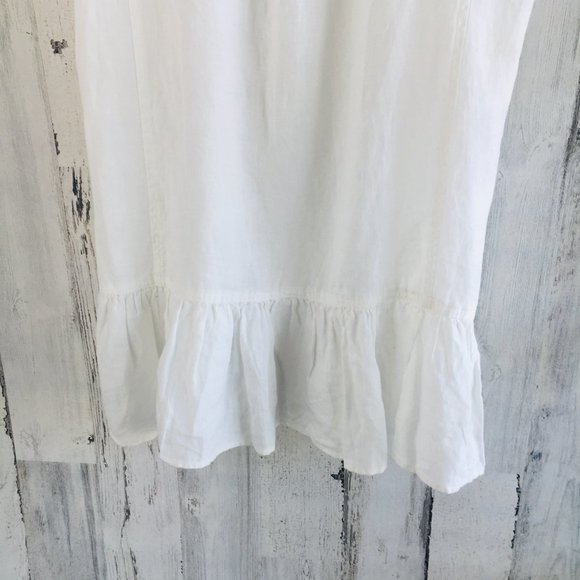 Joie Brandt 100% Linen Ruffled Flounce Shift Dress - Picture 10 of 10